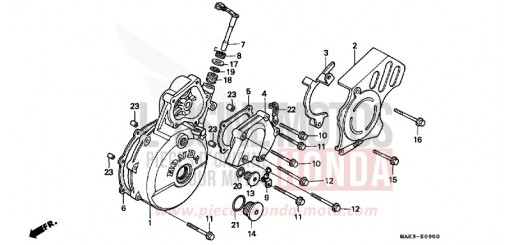 PANNEAU CARTER-MOTEUR G. FX650X de 1999